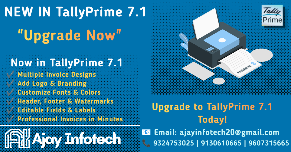 TallyPrime 7.1 Invoice Print Templates | Professional Invoice Customization